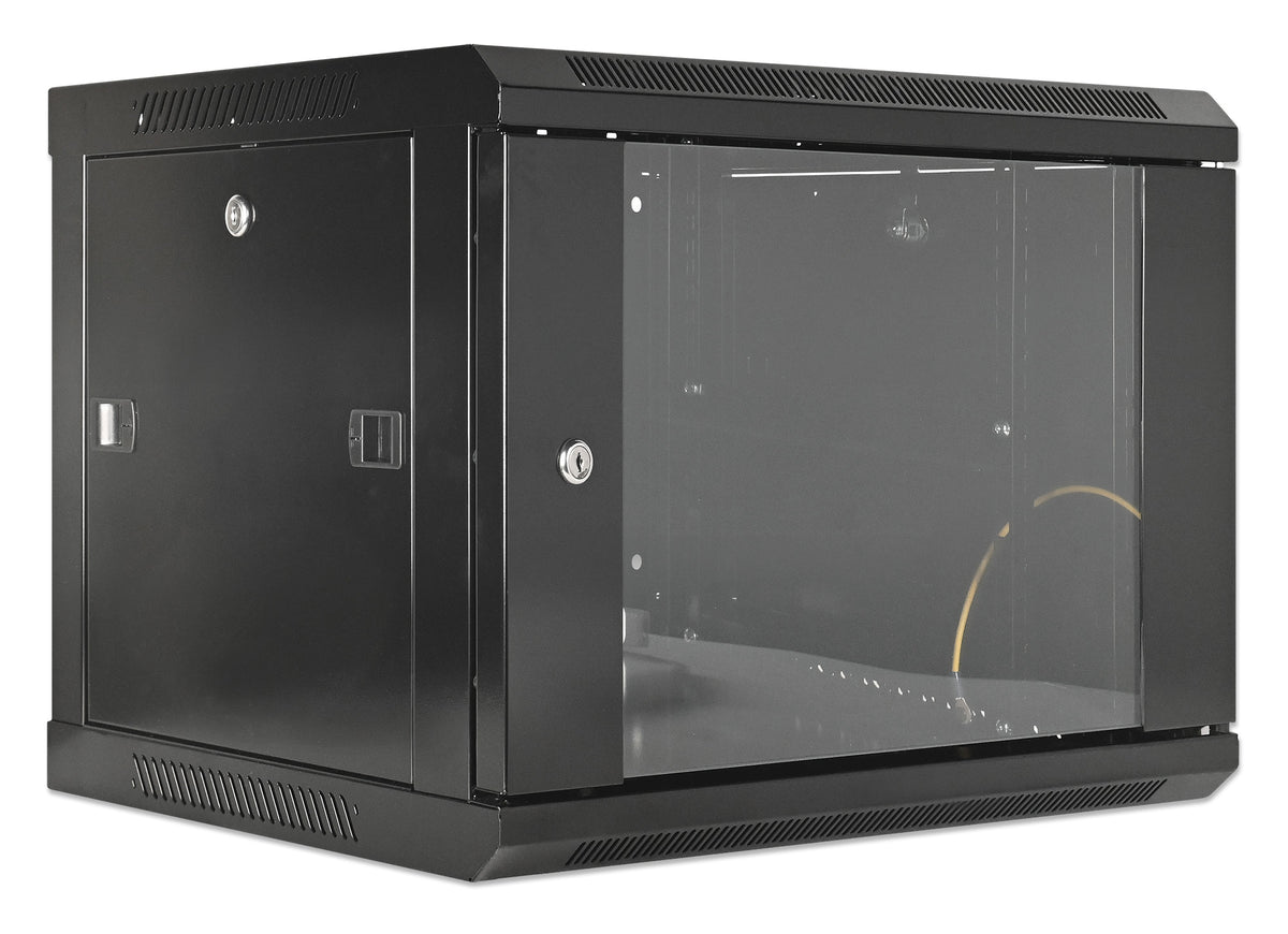 6U 19" Wall Mount Network Cabinet, Standard Line, 450 mm (17.7 in.) Depth, Black Image 2