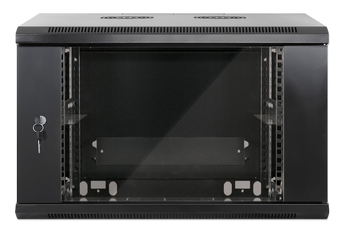 6U 19" Wall Mount Network Cabinet, Standard Line, 450 mm (17.7 in.) Depth, Black Image 3