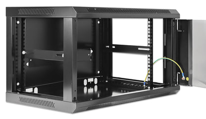 6U 19" Wall Mount Network Cabinet, Standard Line, 450 mm (17.7 in.) Depth, Black Image 5
