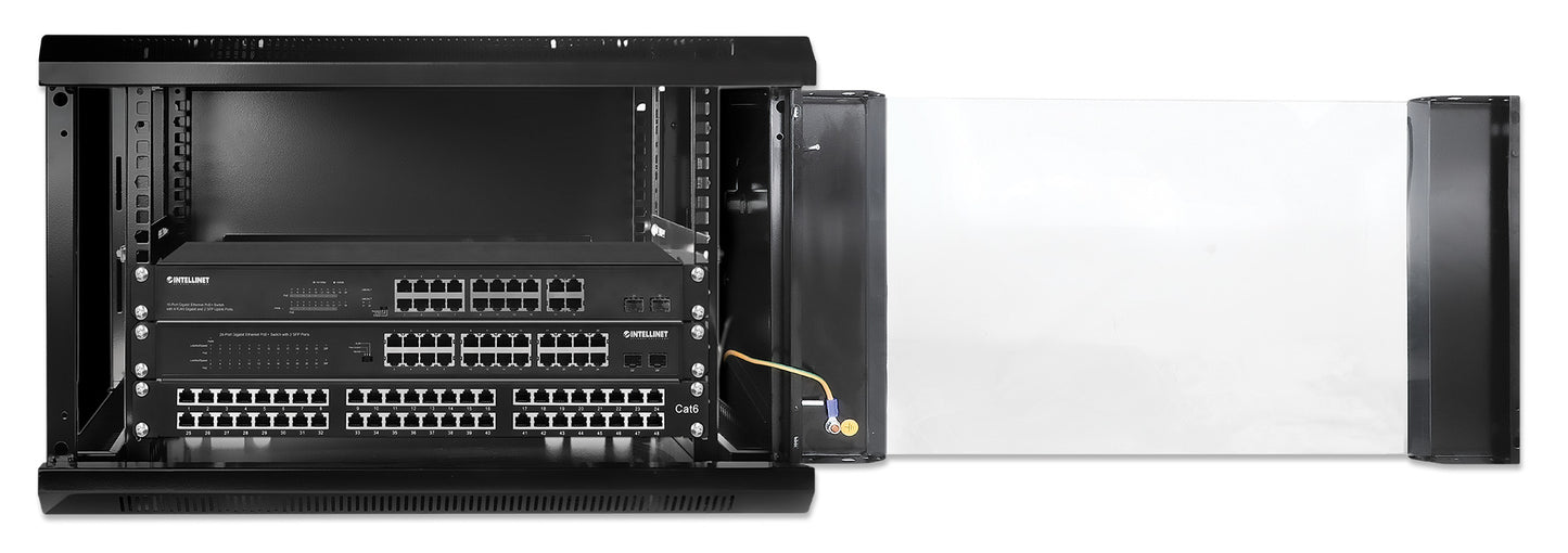 6U 19" Wall Mount Network Cabinet, Standard Line, 450 mm (17.7 in.) Depth, Black Image 7