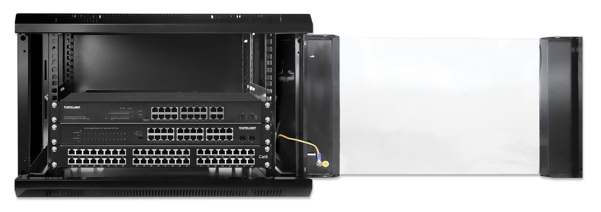 6U 19" Wall Mount Network Cabinet, Standard Line, 450 mm (17.7 in.) Depth, Black Image 7