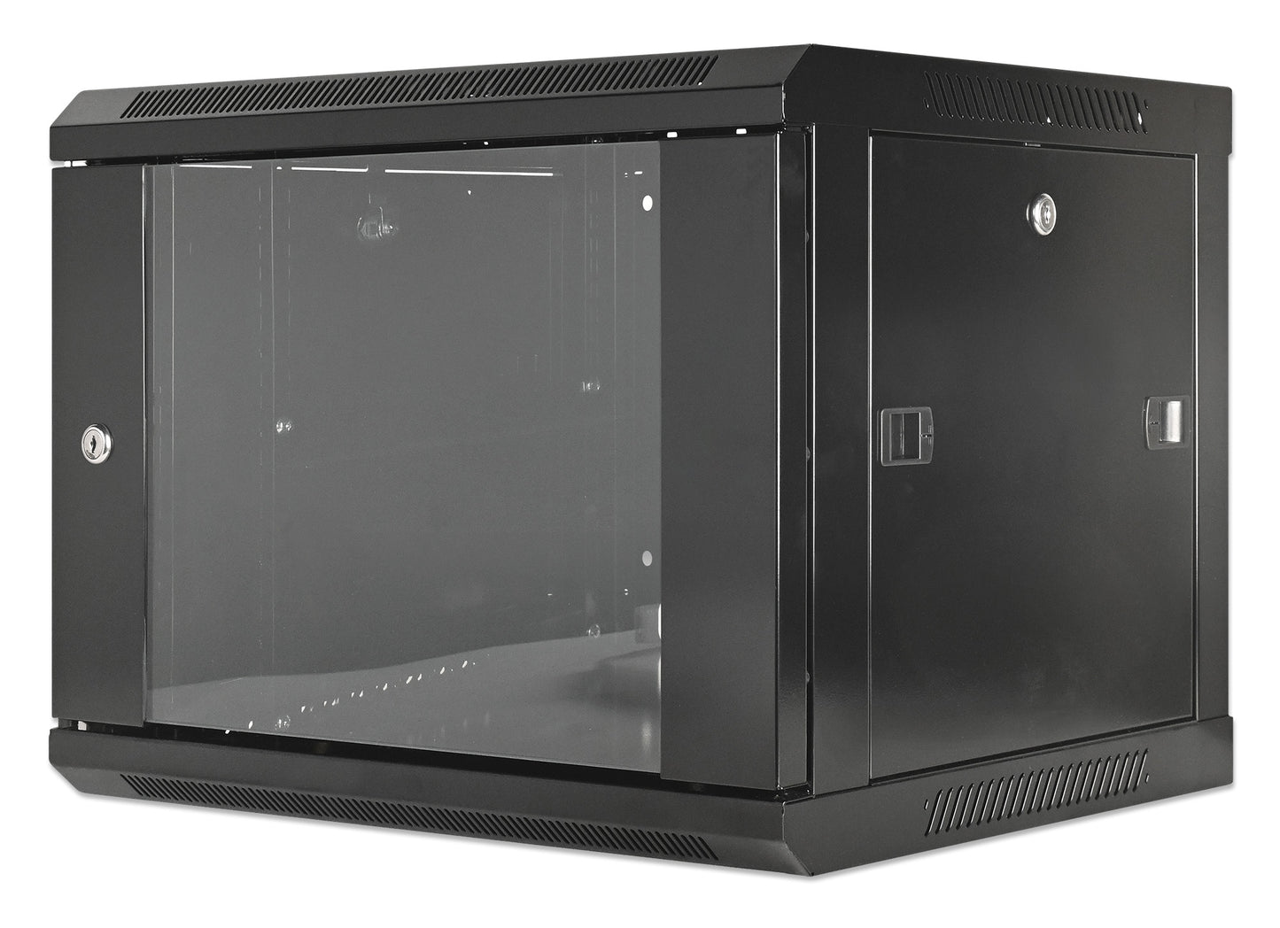 6U 19" Wall Mount Network Cabinet, Standard Line, 450 mm (17.7 in.) Depth, Black Image 1