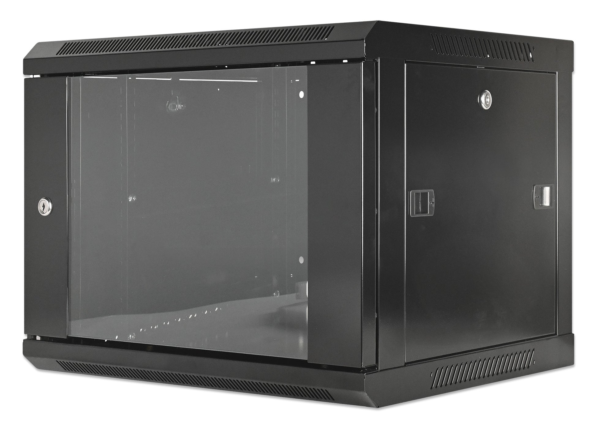 6U 19" Wall Mount Network Cabinet, Standard Line, 450 mm (17.7 in.) Depth, Black Image 1