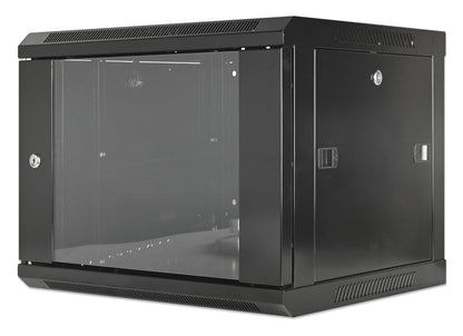 6U 19" Wall Mount Network Cabinet, Standard Line, 450 mm (17.7 in.) Depth, Black Image 1