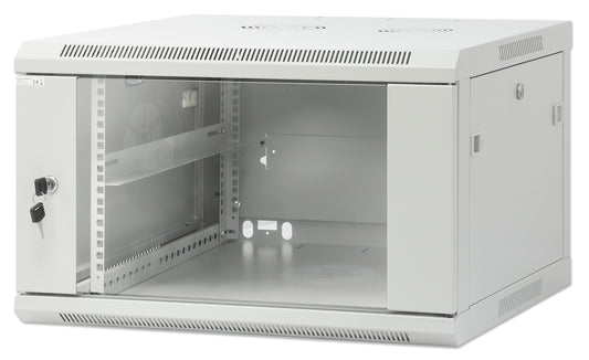19" Wallmount Cabinet, 6U, 600 mm (23.6 in.) Depth, Gray Image 1