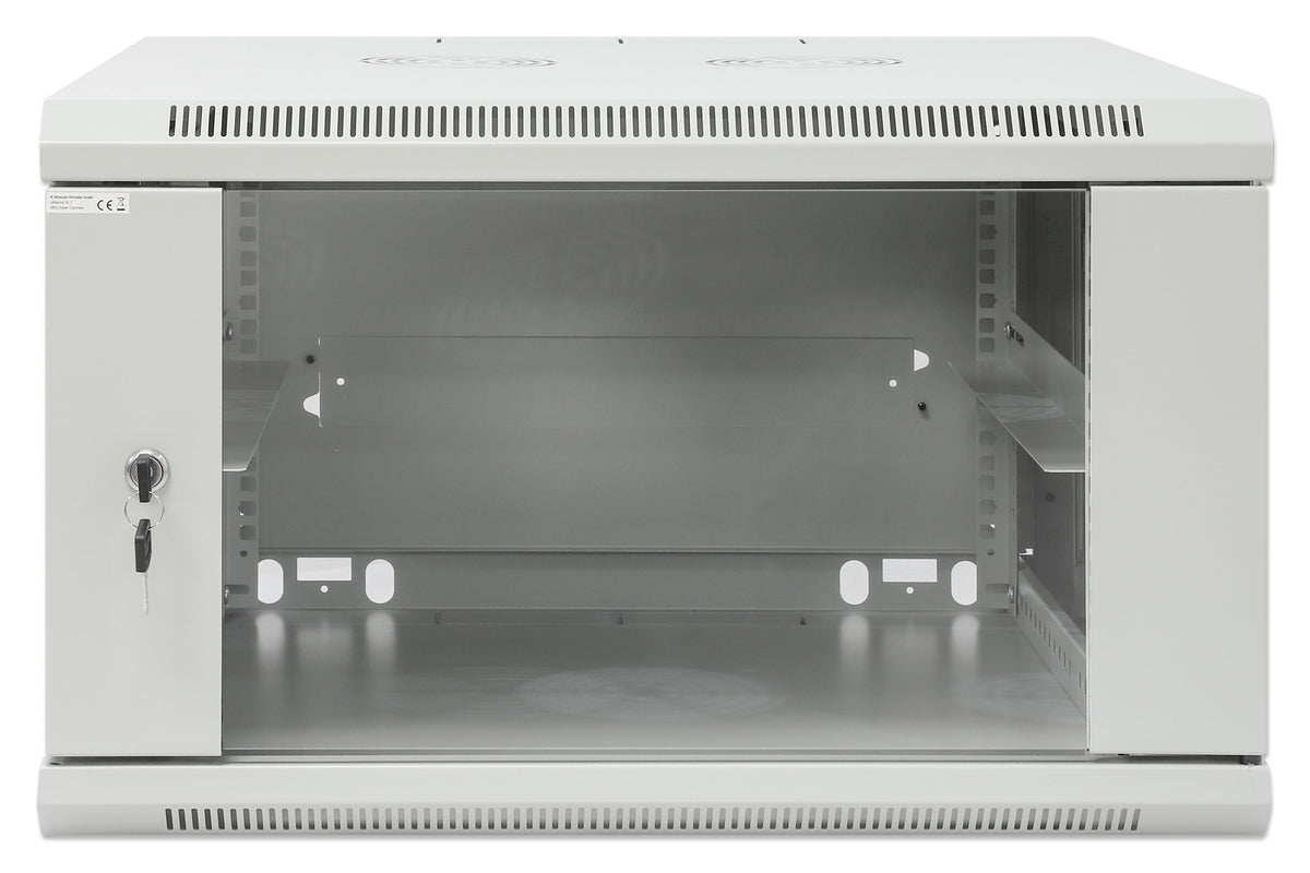 19" Wallmount Cabinet, 6U, 600 mm (23.6 in.) Depth, Gray Image 3