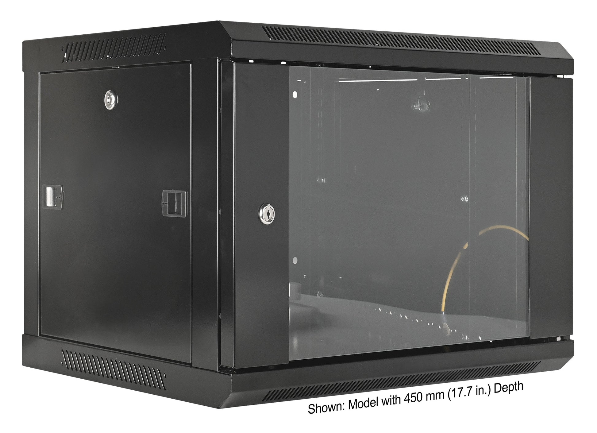 6U 19" Wall Mount Network Cabinet, Standard Line, 600 mm (23.6 in.) Depth, Black Image 2