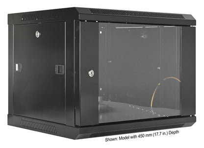 6U 19" Wall Mount Network Cabinet, Standard Line, 600 mm (23.6 in.) Depth, Black Image 2