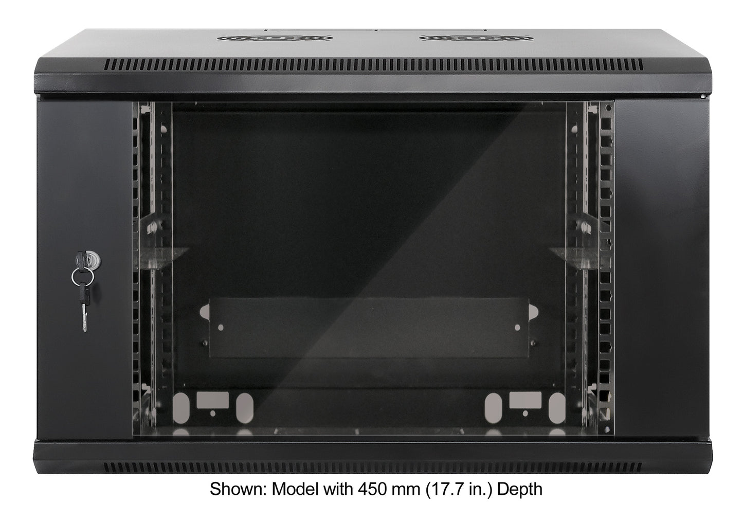 6U 19" Wall Mount Network Cabinet, Standard Line, 600 mm (23.6 in.) Depth, Black Image 3