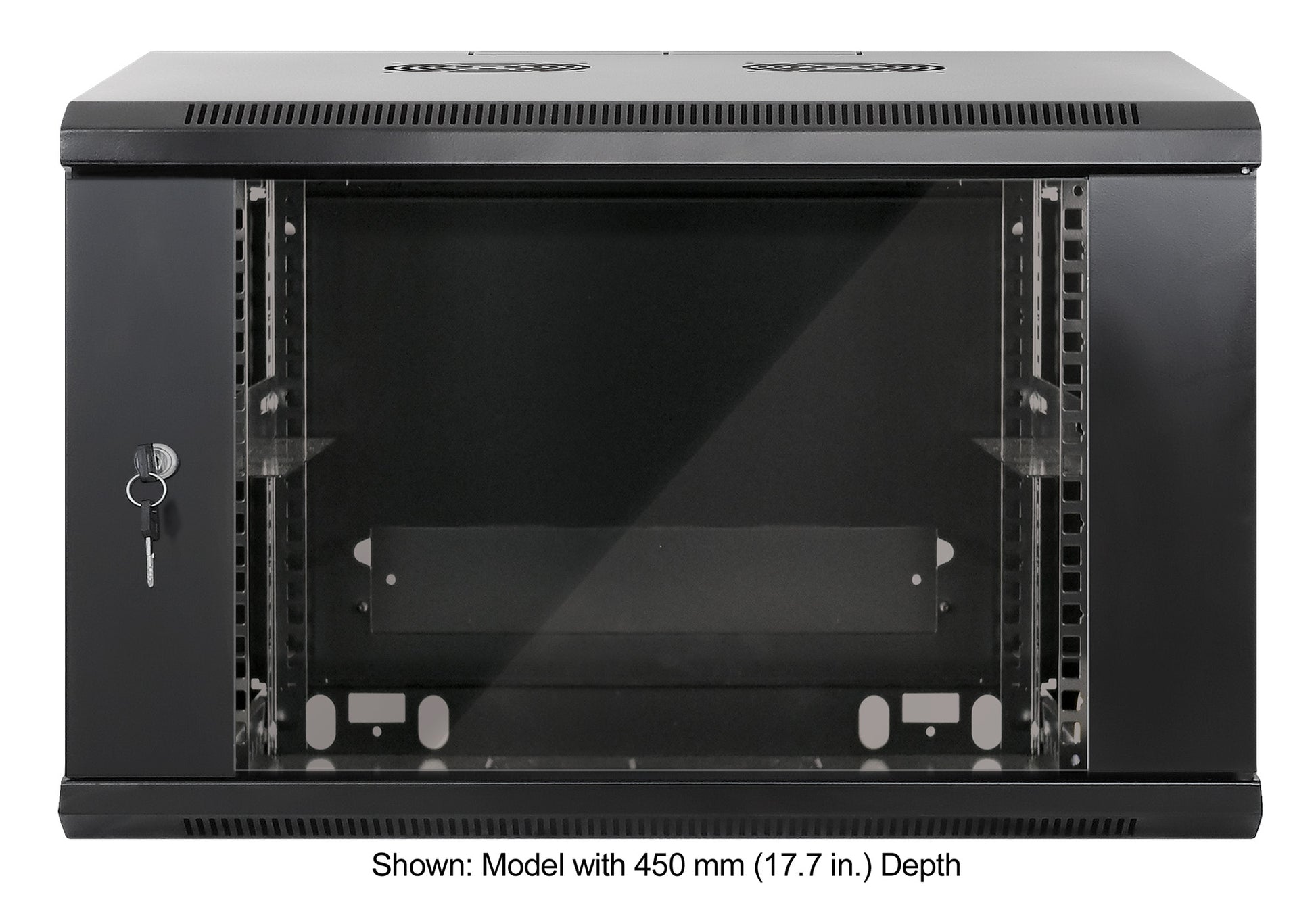 6U 19" Wall Mount Network Cabinet, Standard Line, 600 mm (23.6 in.) Depth, Black Image 3