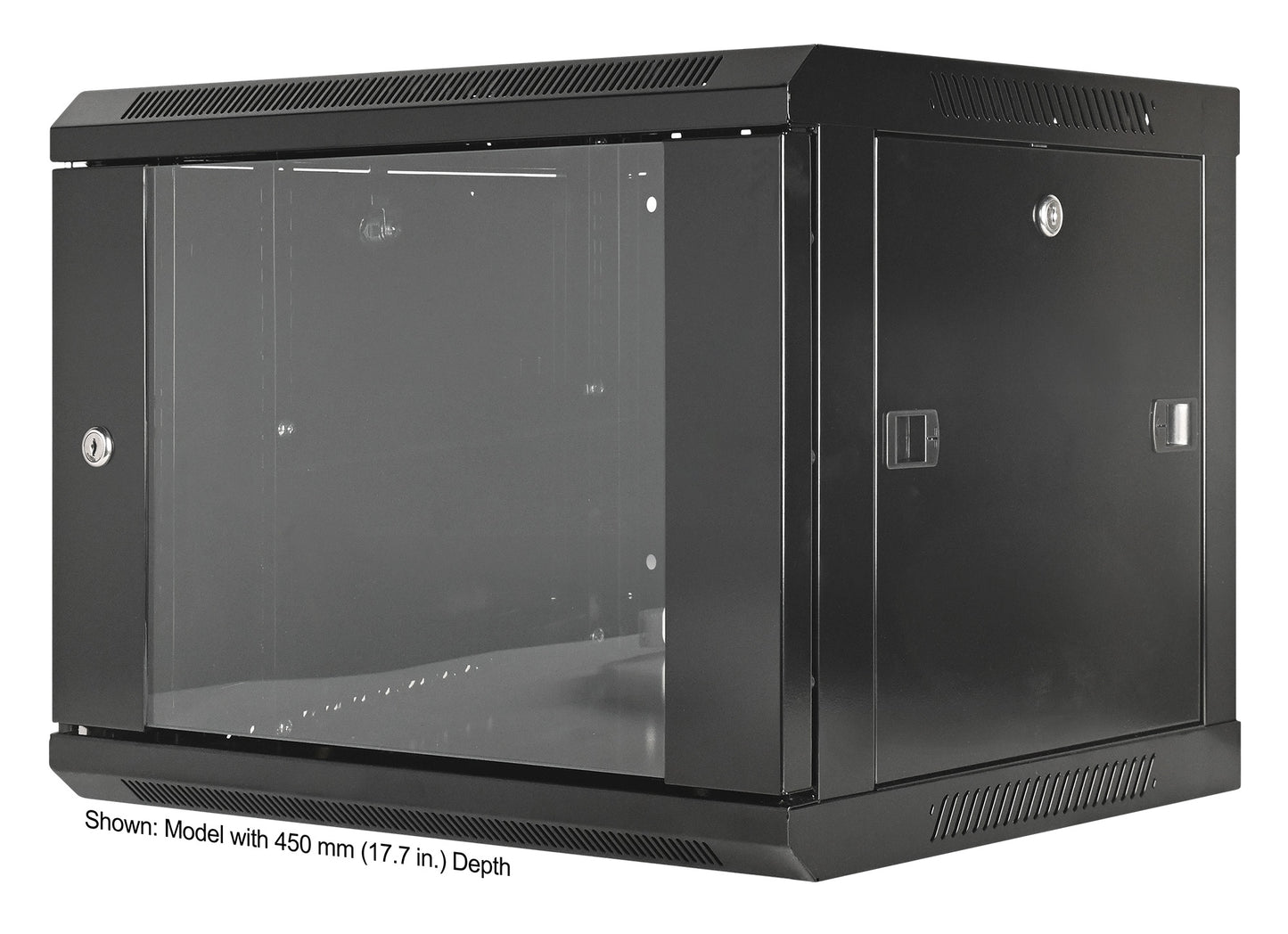 6U 19" Wall Mount Network Cabinet, Standard Line, 600 mm (23.6 in.) Depth, Black Image 1