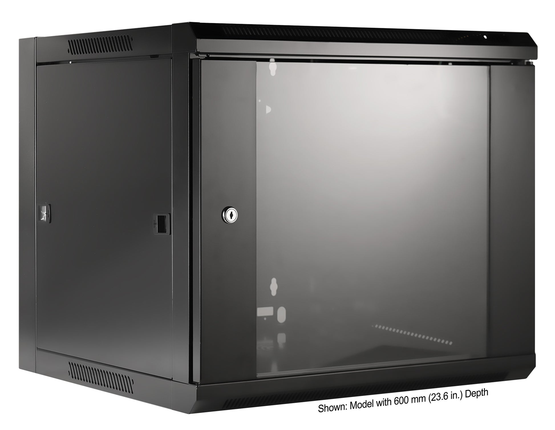 9U 19" Wall Mount Network Cabinet, Standard Line, 450 mm (17.7 in.) Depth, Black Image 2