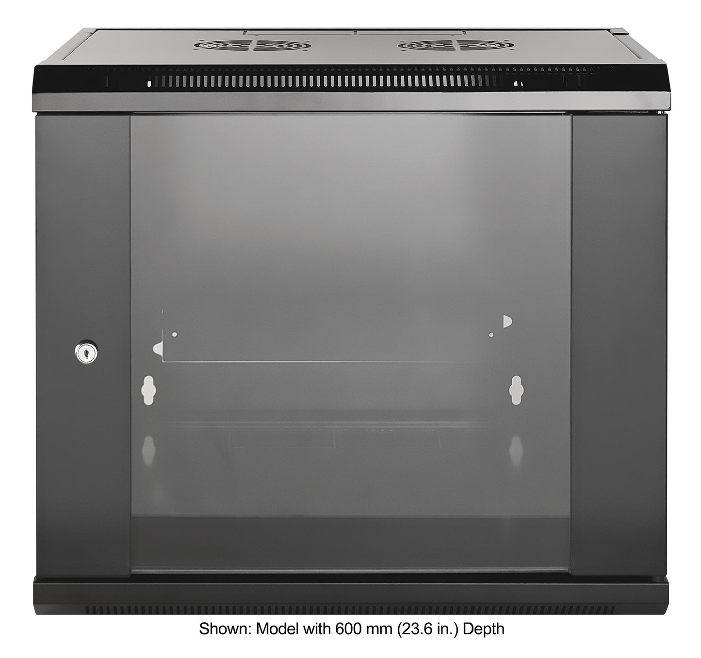 9U 19" Wall Mount Network Cabinet, Standard Line, 450 mm (17.7 in.) Depth, Black Image 3