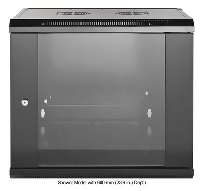 9U 19" Wall Mount Network Cabinet, Standard Line, 450 mm (17.7 in.) Depth, Black Image 3