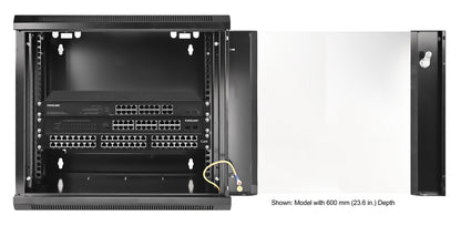 9U 19" Wall Mount Network Cabinet, Standard Line, 450 mm (17.7 in.) Depth, Black Image 5
