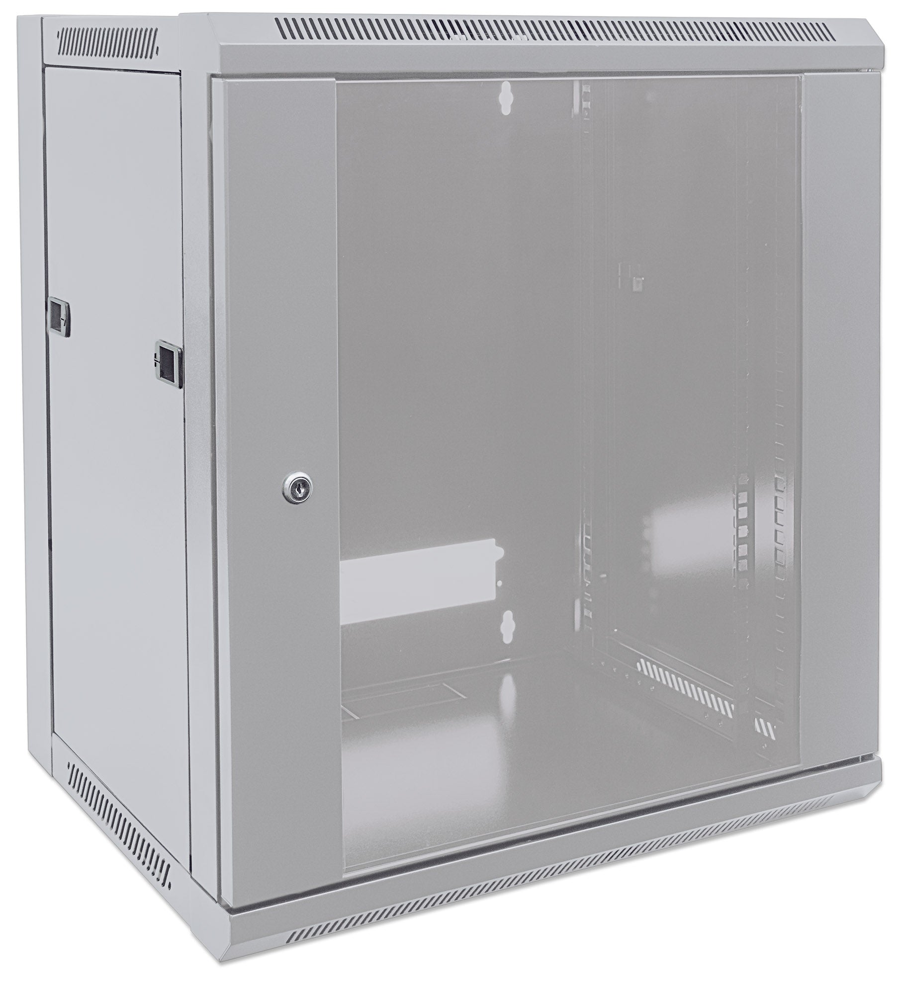 9U 19" Wall Mount Network Cabinet, Standard Line, 450 mm (17.7 in.) Depth, Gray Image 3