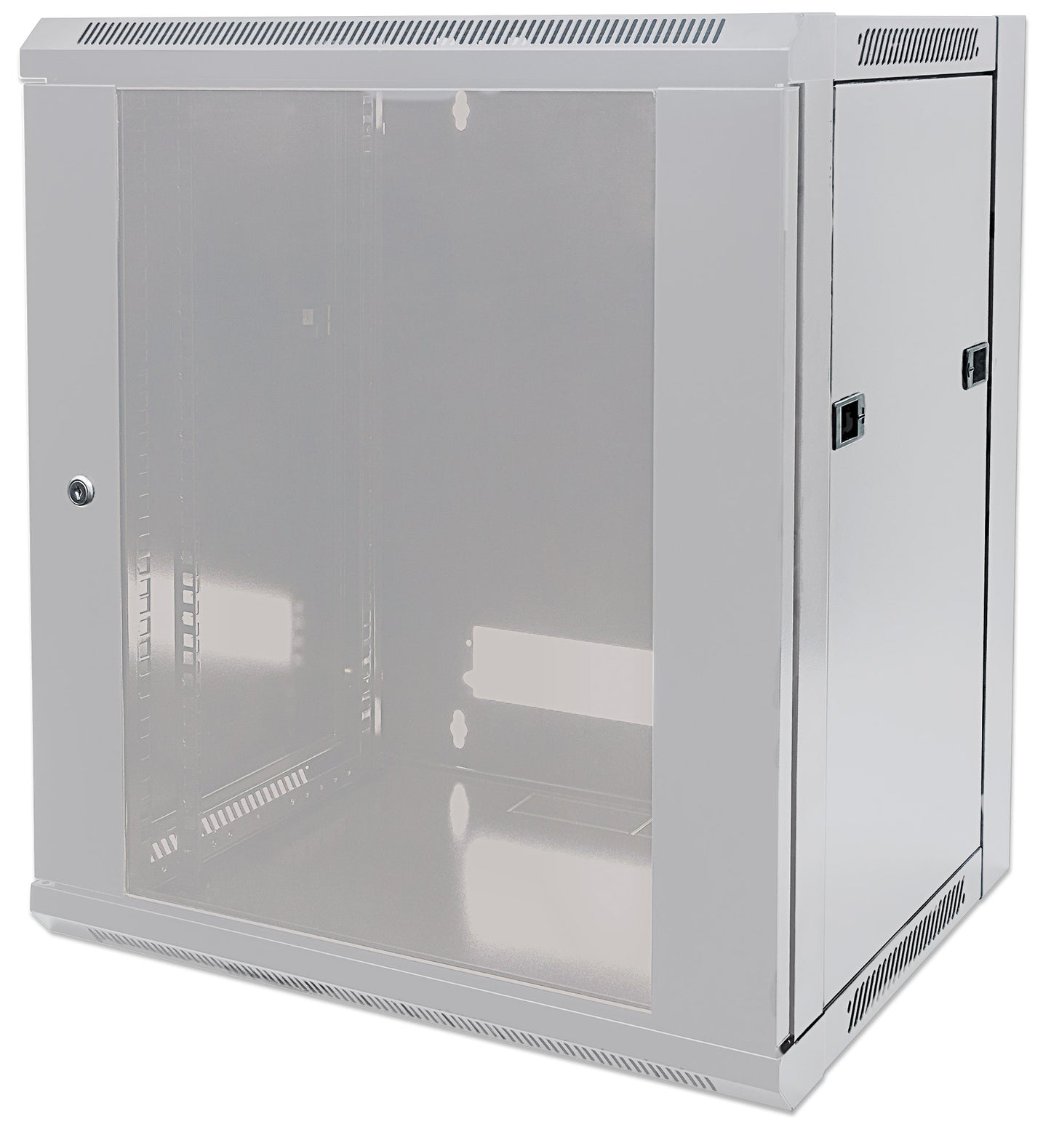 9U 19" Wall Mount Network Cabinet, Standard Line, 450 mm (17.7 in.) Depth, Gray Image 1