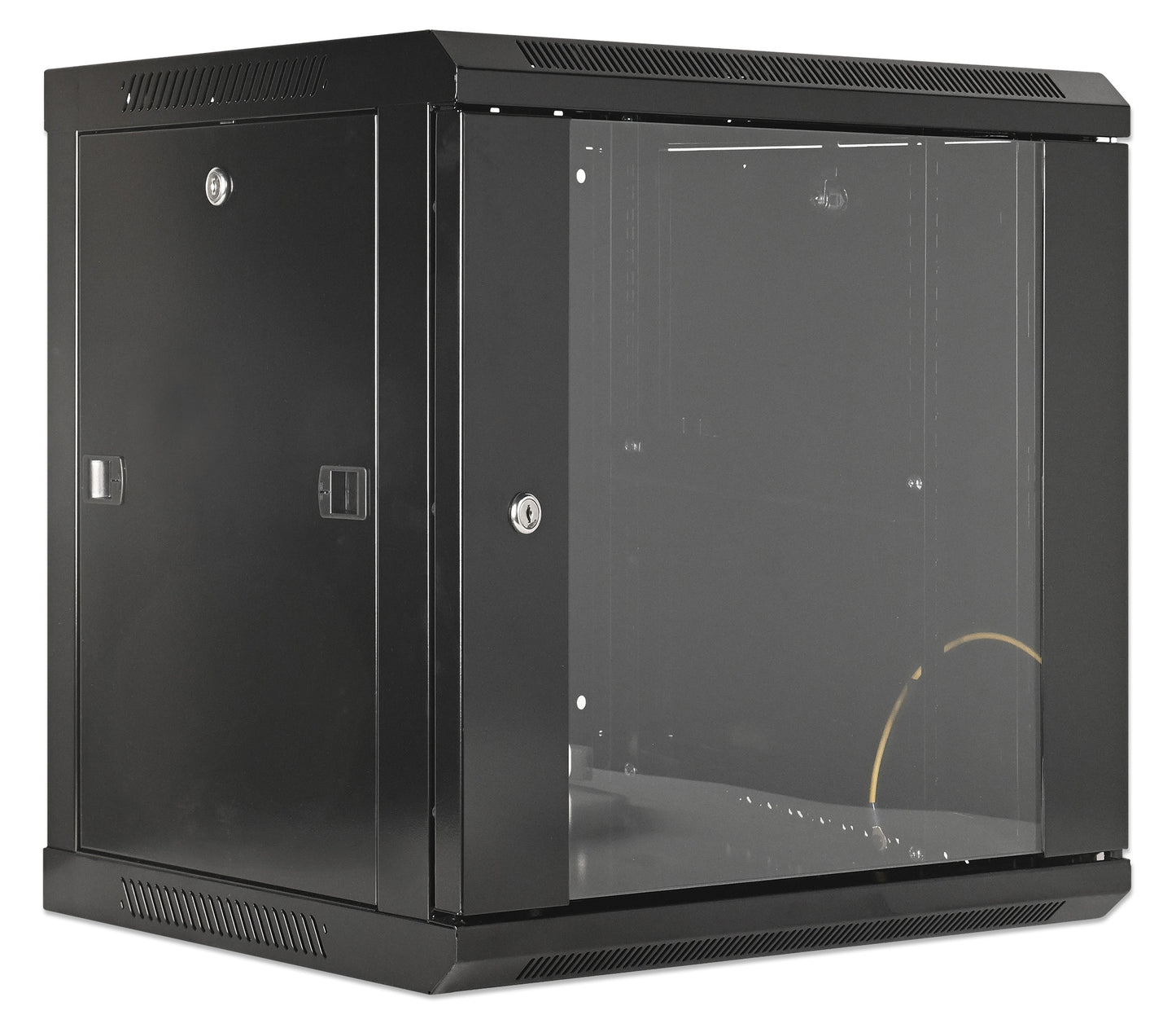 9U 19" Wall Mount Network Cabinet, Standard Line, 450 mm (17.7 in.) Depth, Black Image 2
