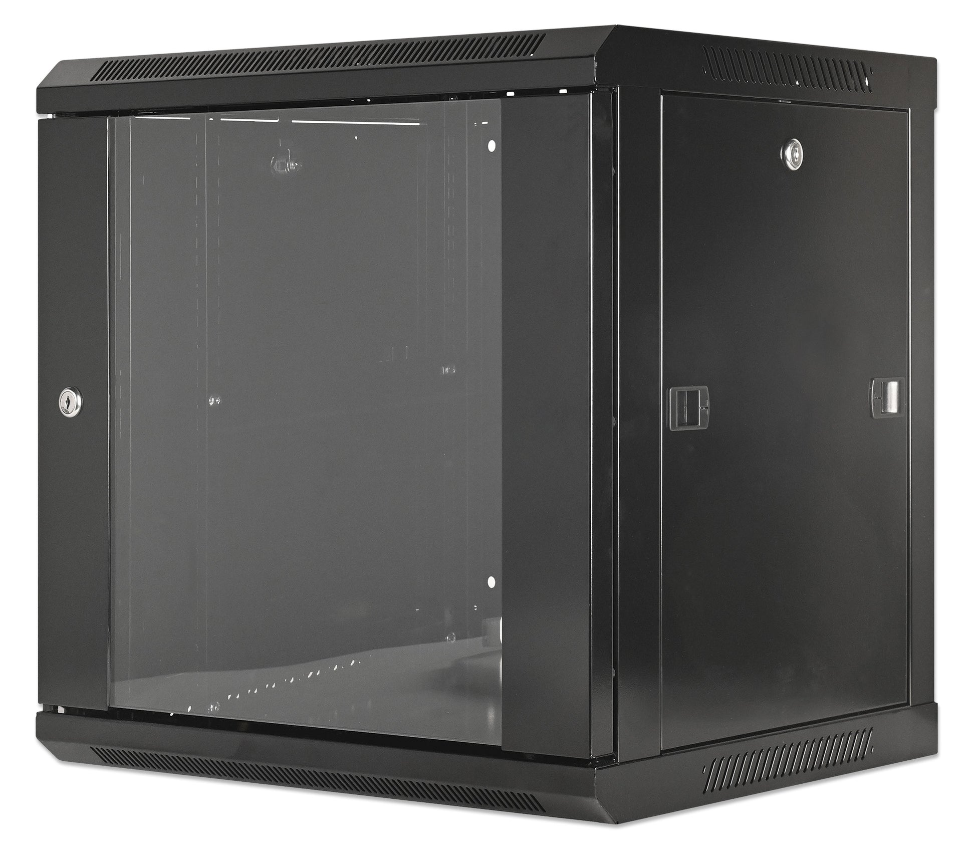 9U 19" Wall Mount Network Cabinet, Standard Line, 450 mm (17.7 in.) Depth, Black Image 1