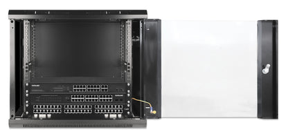 9U 19" Wall Mount Network Cabinet, Standard Line, 450 mm (17.7 in.) Depth, Black Image 7