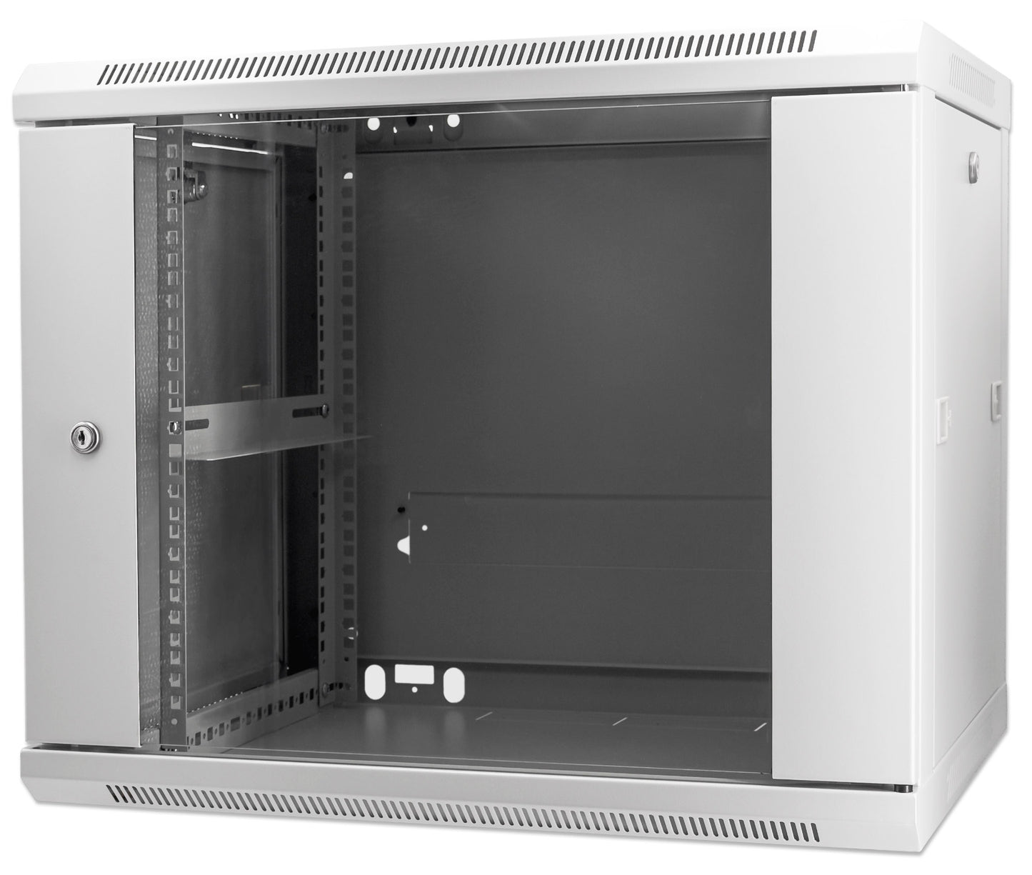 9U 19" Wall Mount Network Cabinet, Standard Line, 600 mm (23.6 in.) Depth, Gray Image 1