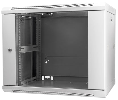 19" Wallmount Cabinet, 9U, 450 mm (17.7 in.) Depth, Gray Image 1