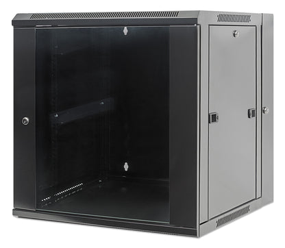 9U 19" Swing Out Wall Mount Network Cabinet, 550 mm (21.7 in.) Depth, Black Image 1