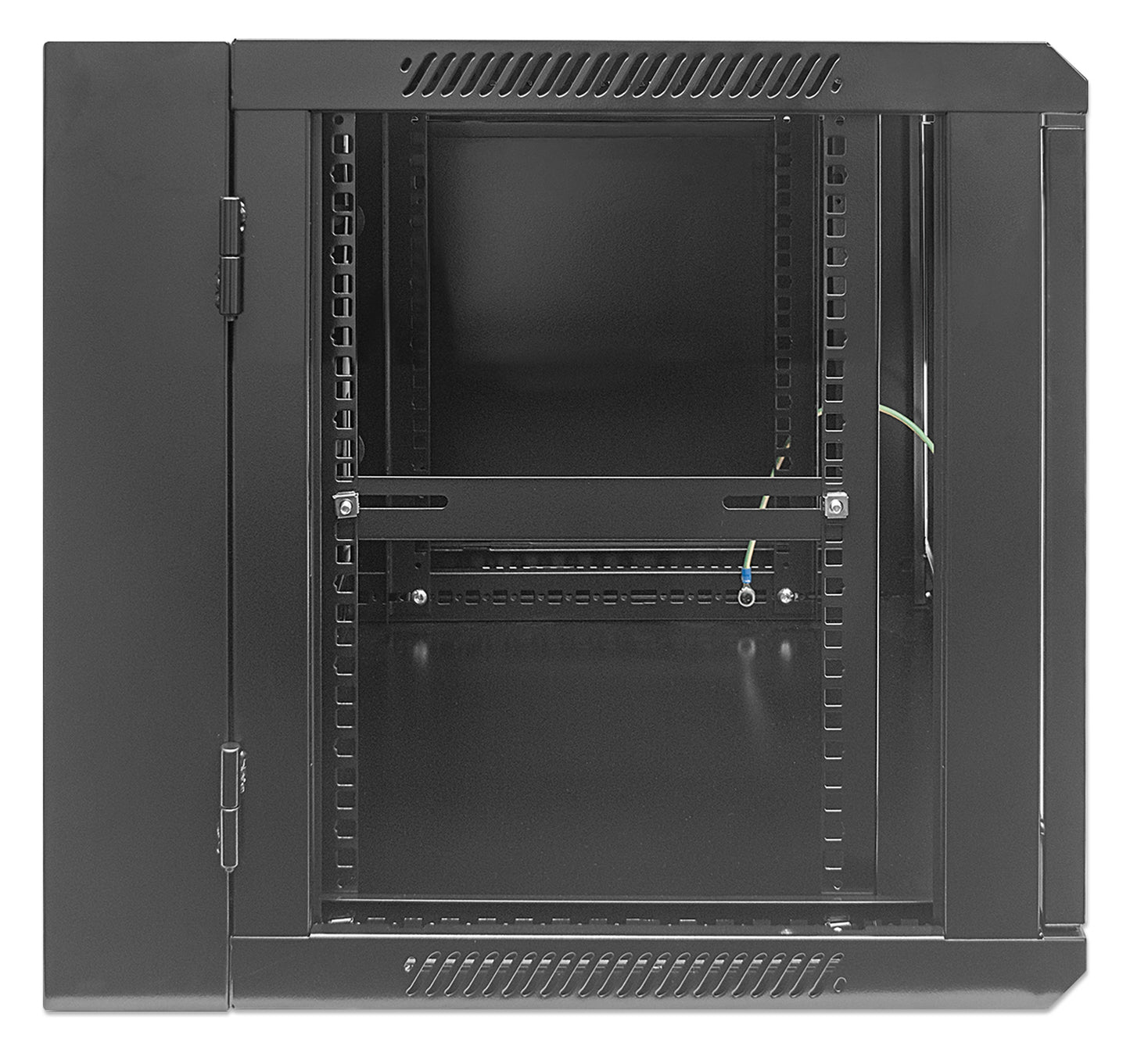9U 19" Swing Out Wall Mount Network Cabinet, 550 mm (21.7 in.) Depth, Black Image 4