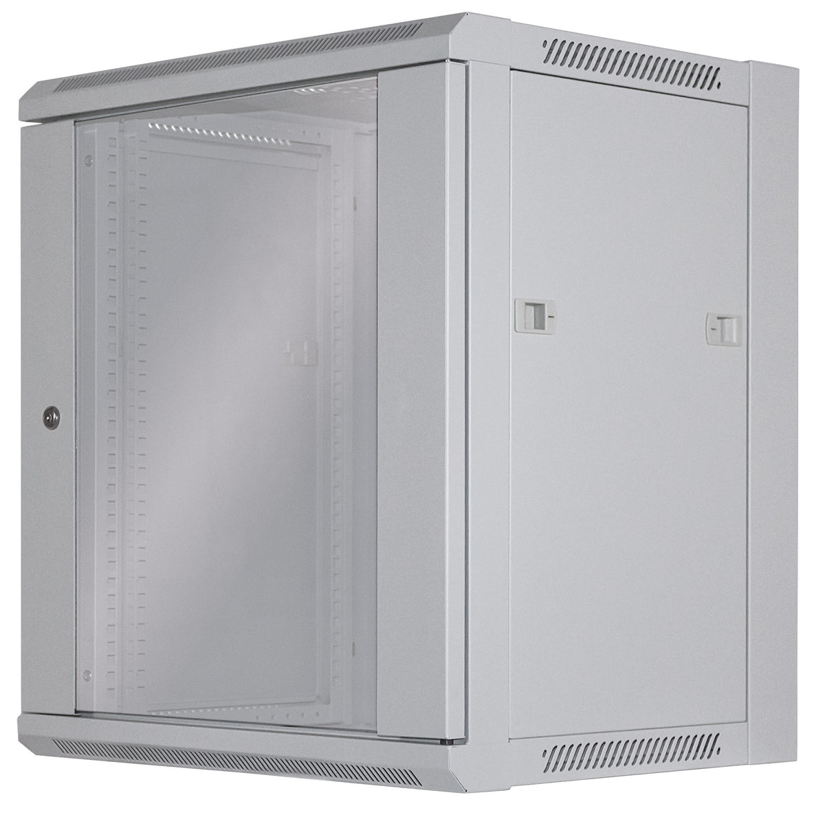 12U 19" Wall Mount Network Cabinet, Standard Line, 450 mm (17.7 in.) Depth, Gray Image 1