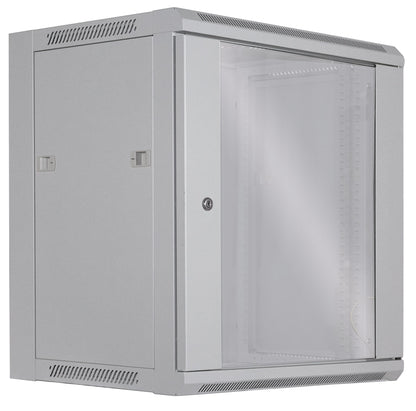 12U 19" Wall Mount Network Cabinet, Standard Line, 450 mm (17.7 in.) Depth, Gray Image 3