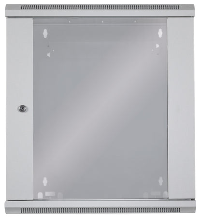12U 19" Wall Mount Network Cabinet, Standard Line, 450 mm (17.7 in.) Depth, Gray Image 4