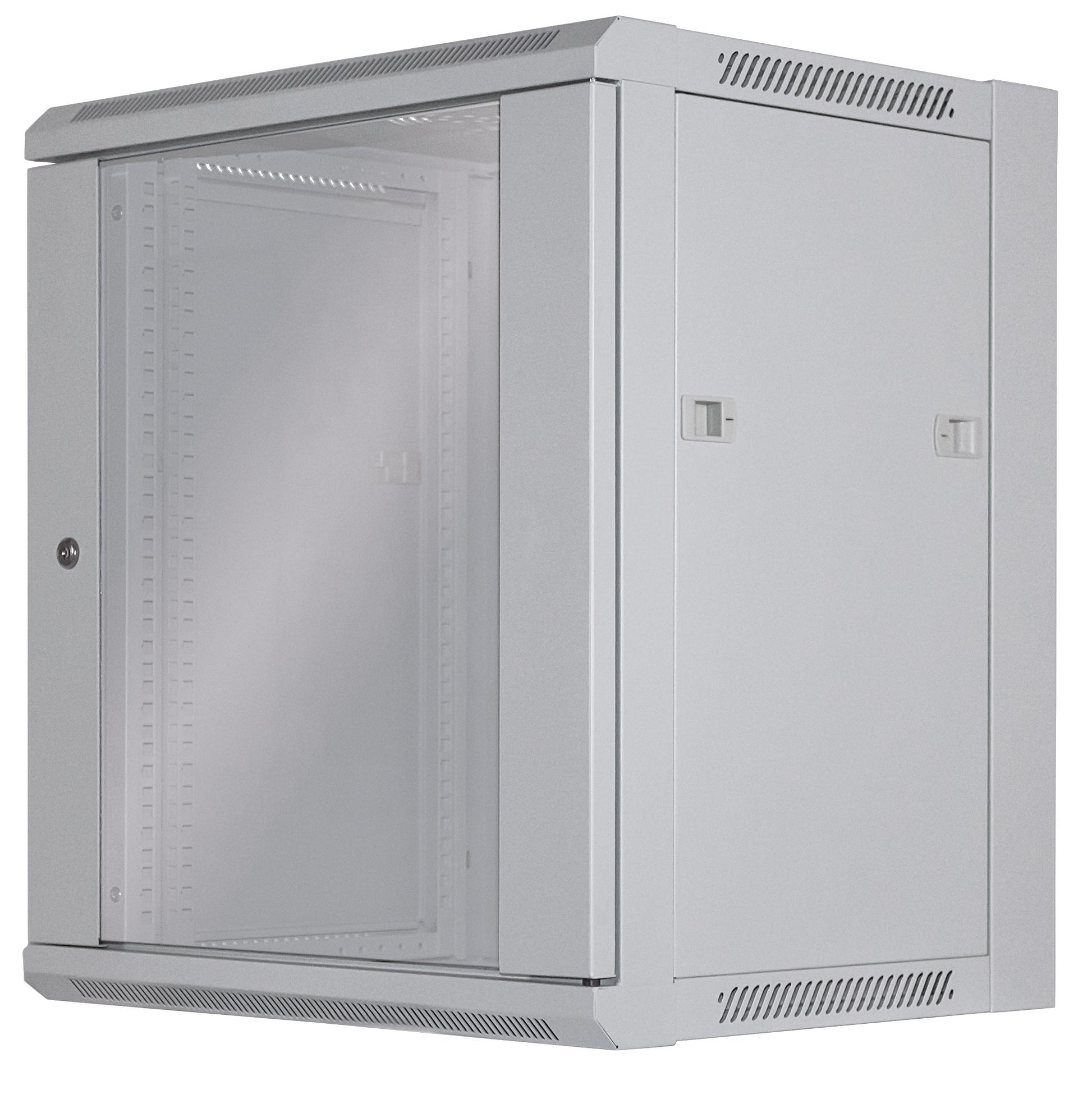 12U 19" Wall Mount Network Cabinet, Standard Line, 450 mm (17.7 in.) Depth, Gray Image 1
