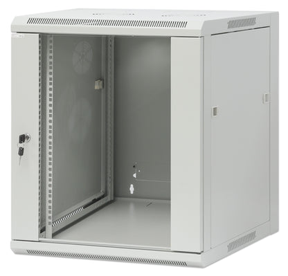 19" Wallmount Cabinet, 12U, 600 mm (23.6 in.) Depth, Gray Image 1