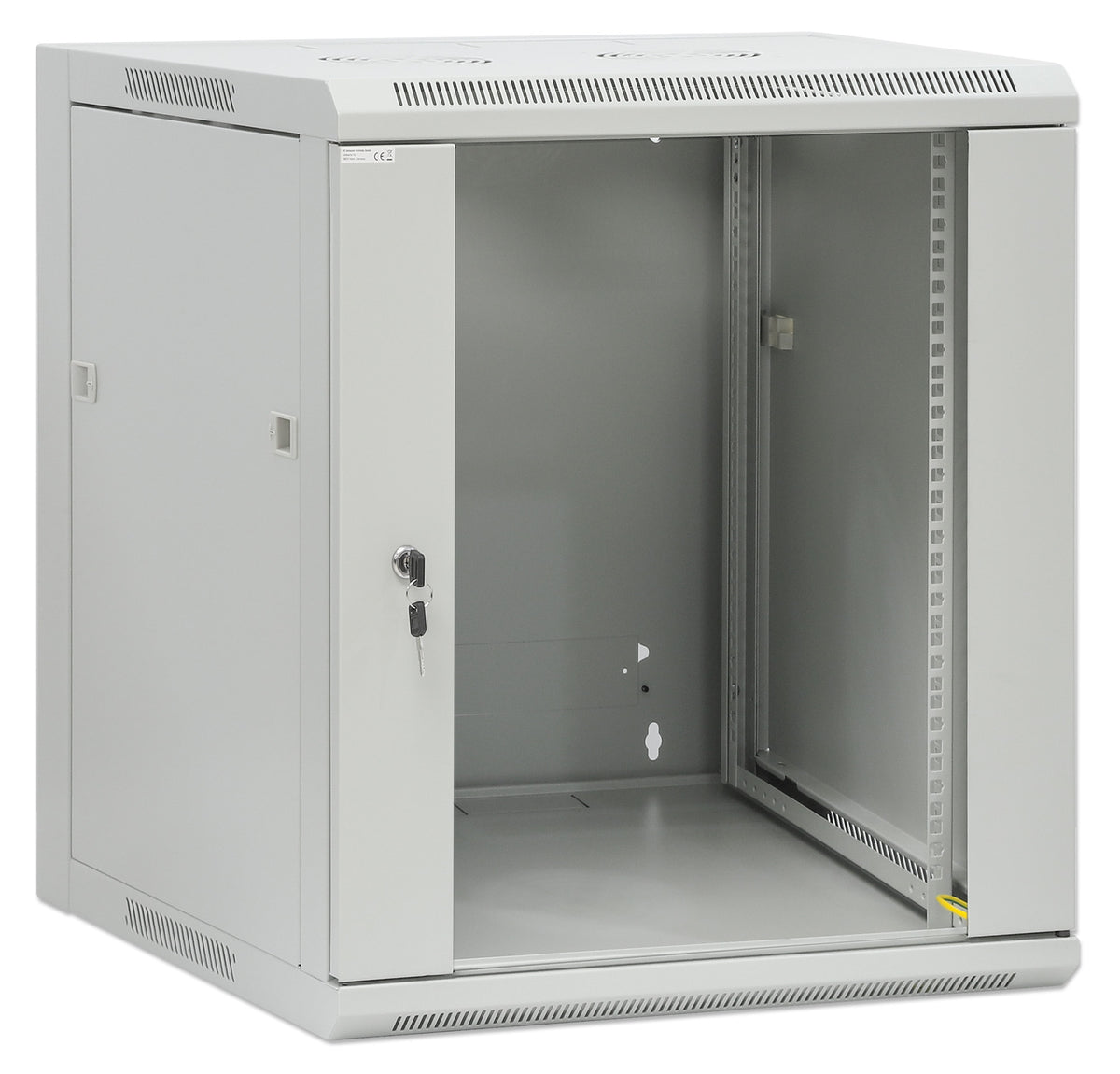 19" Wallmount Cabinet, 12U, 600 mm (23.6 in.) Depth, Gray Image 2