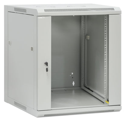 19" Wallmount Cabinet, 12U, 600 mm (23.6 in.) Depth, Gray Image 2