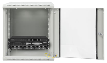 19" Wallmount Cabinet, 12U, 600 mm (23.6 in.) Depth, Gray Image 4