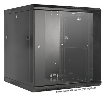 12U 19" Wall Mount Network Cabinet, Standard Line, 450 mm (17.7 in.) Depth, Black Image 2