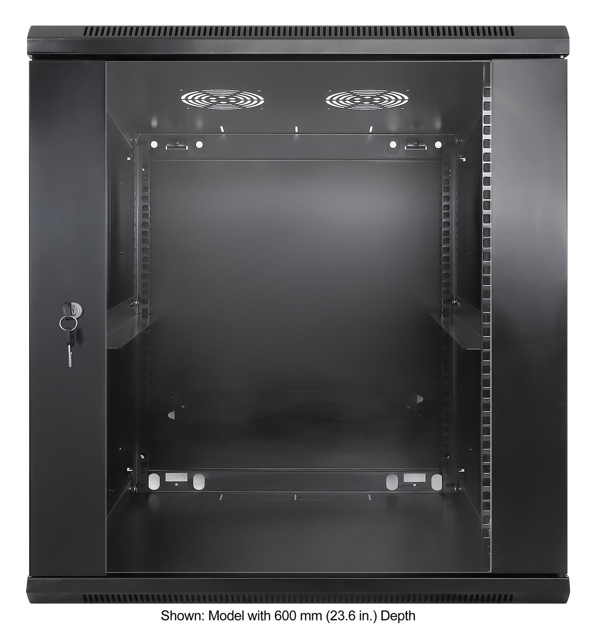 12U 19" Wall Mount Network Cabinet, Standard Line, 450 mm (17.7 in.) Depth, Black Image 3