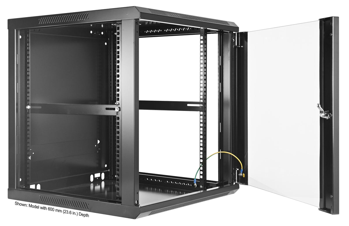 12U 19" Wall Mount Network Cabinet, Standard Line, 450 mm (17.7 in.) Depth, Black Image 5