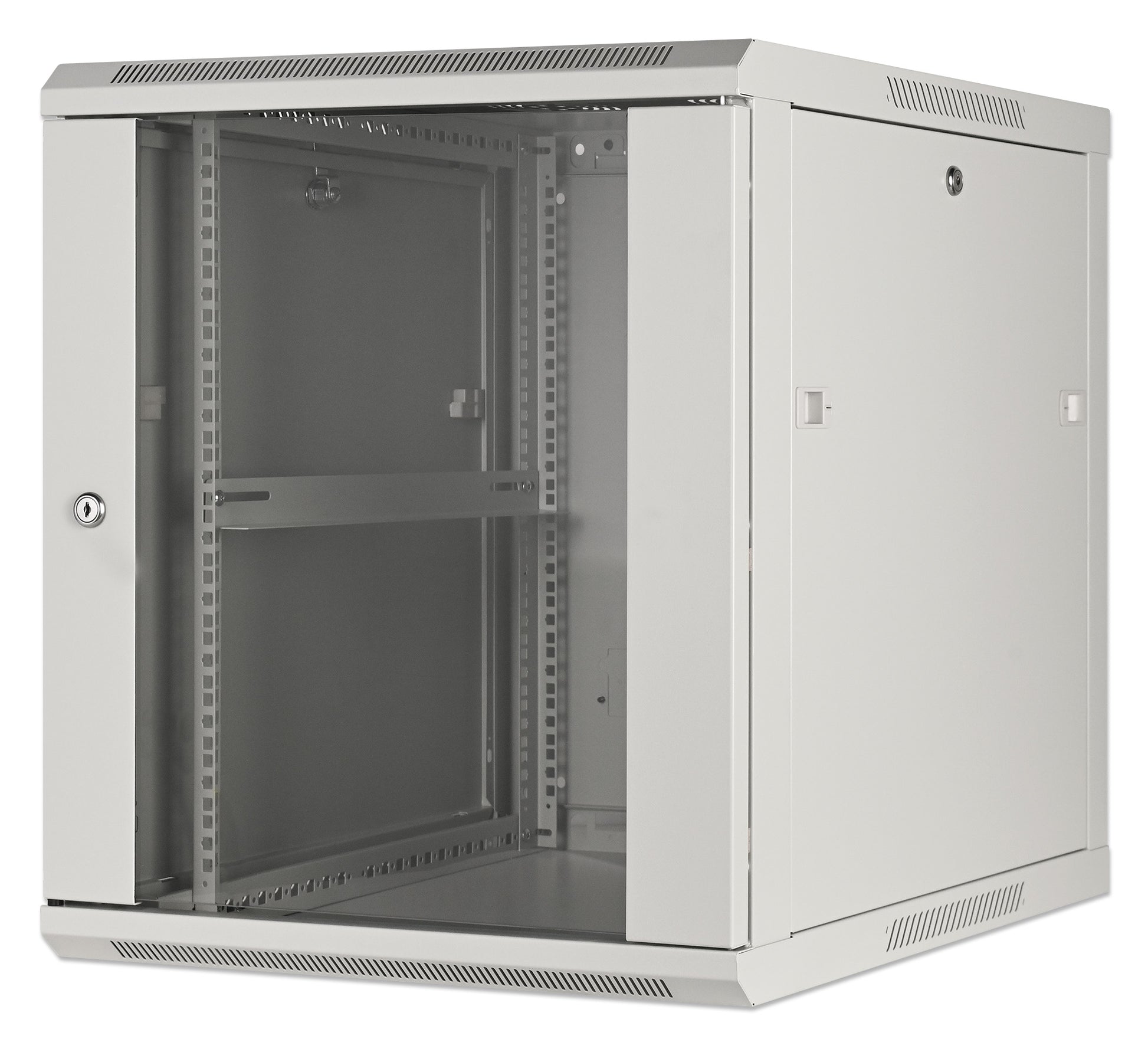 19" Wallmount Cabinet, 12U, 600 mm (23.6 in.) Depth, Gray Image 1