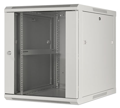 19" Wallmount Cabinet, 12U, 600 mm (23.6 in.) Depth, Gray Image 1