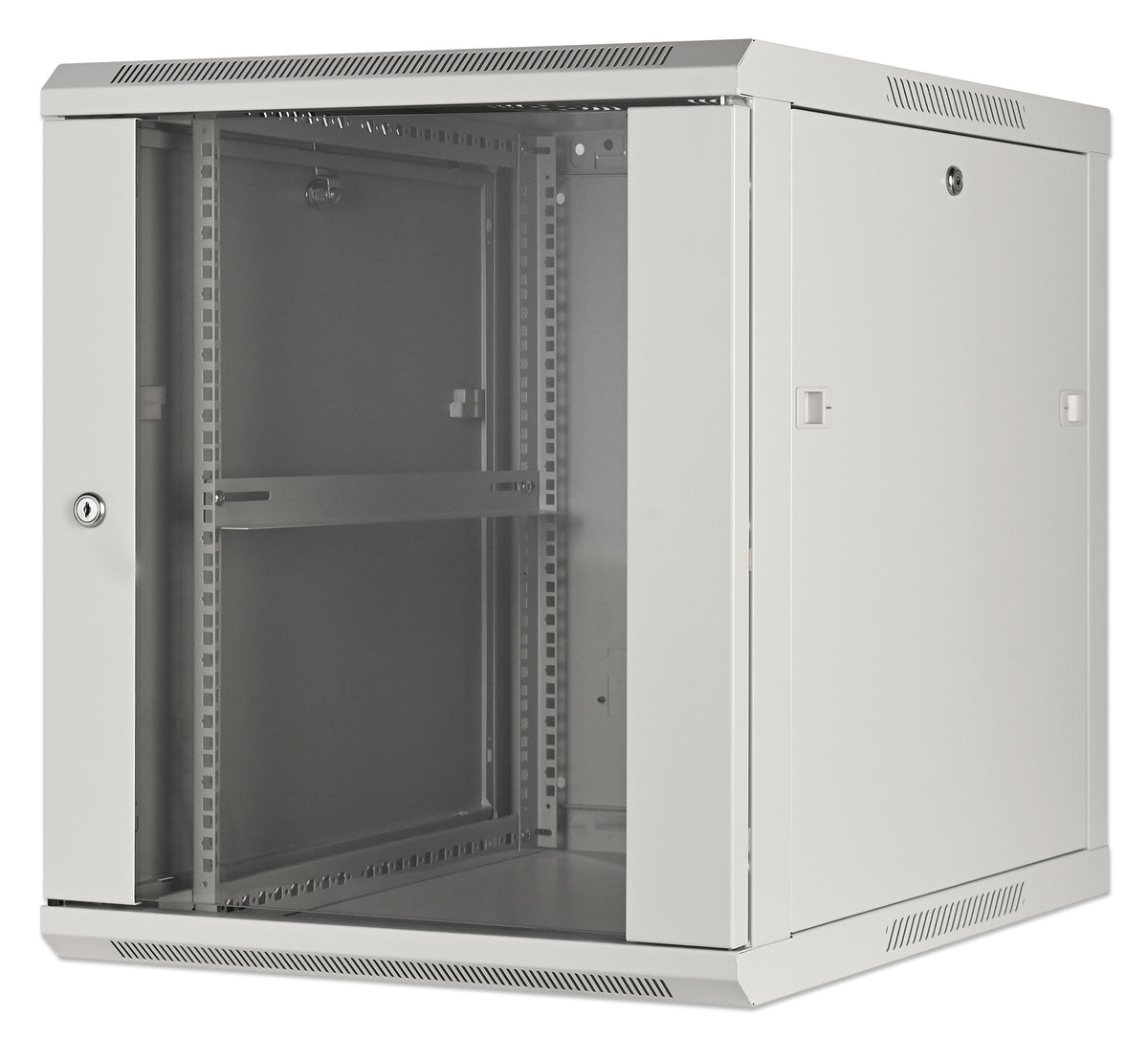 19" Wallmount Cabinet, 12U, 600 mm (23.6 in.) Depth, Gray Image 1