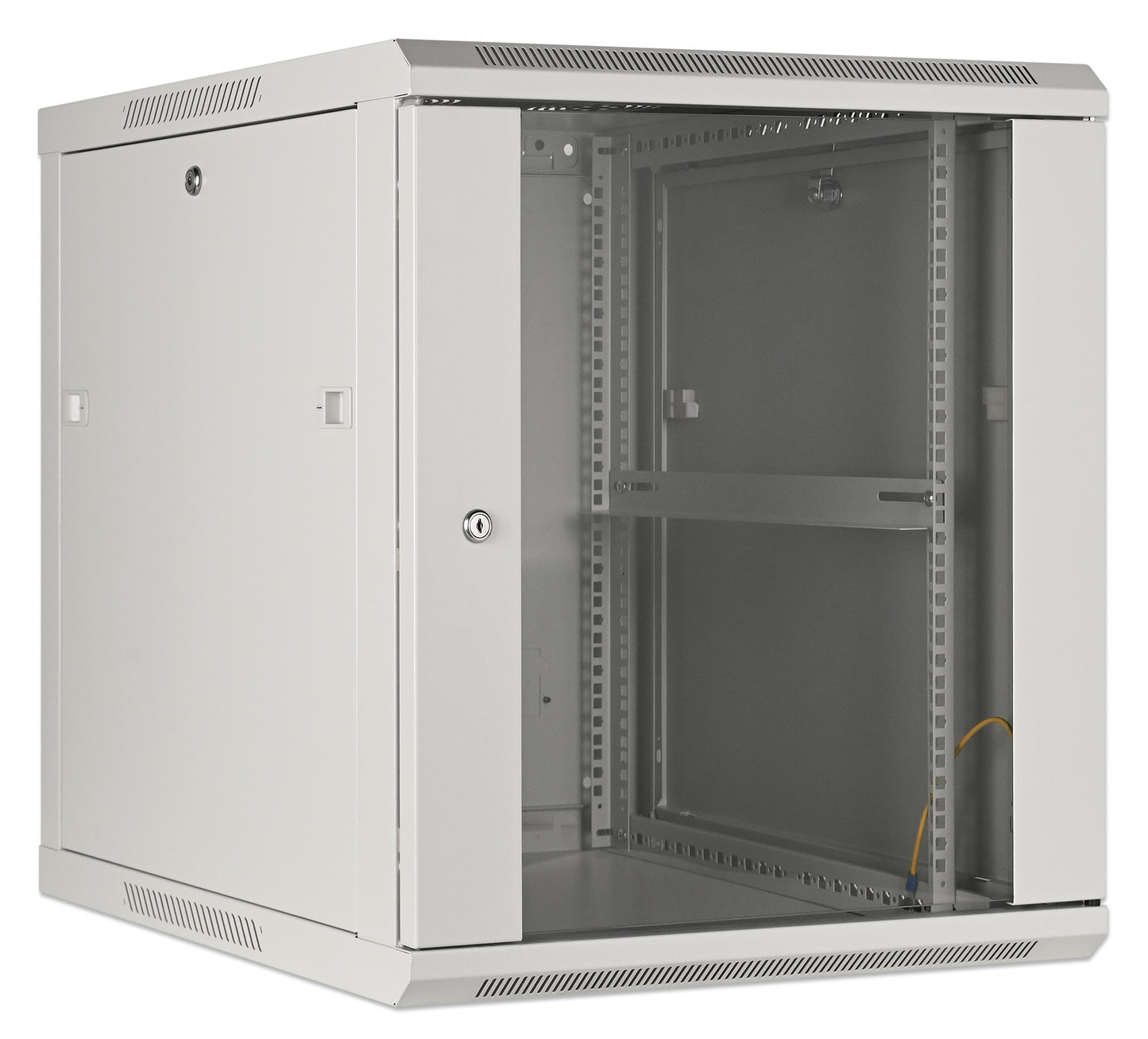 19" Wallmount Cabinet, 12U, 600 mm (23.6 in.) Depth, Gray Image 2