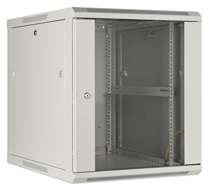 19" Wallmount Cabinet, 12U, 600 mm (23.6 in.) Depth, Gray Image 2