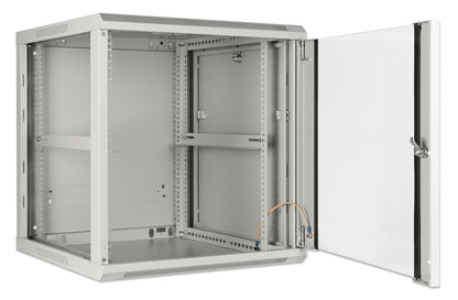 19" Wallmount Cabinet, 12U, 600 mm (23.6 in.) Depth, Gray Image 5