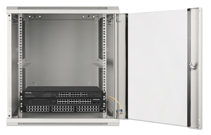 19" Wallmount Cabinet, 12U, 600 mm (23.6 in.) Depth, Gray Image 7