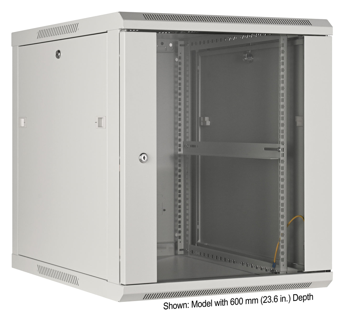 12U 19" Wall Mount Network Cabinet, Standard Line, 450 mm (17.7 in.) Depth, Gray Image 2