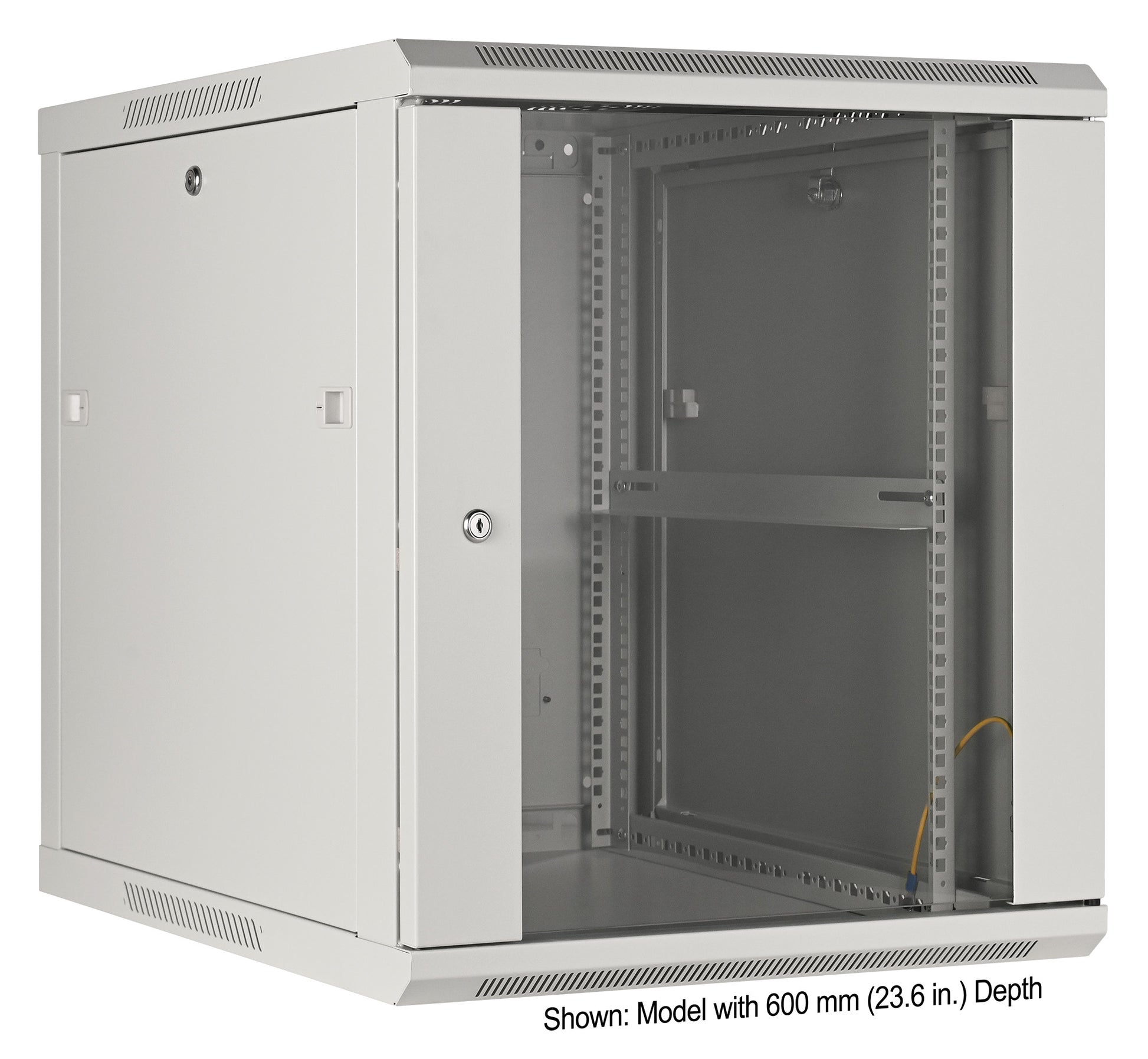 12U 19" Wall Mount Network Cabinet, Standard Line, 450 mm (17.7 in.) Depth, Gray Image 2