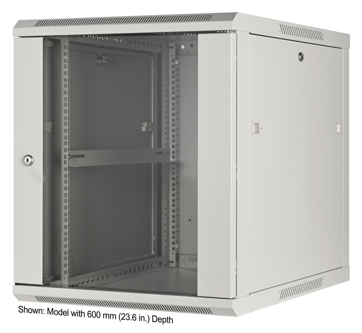 12U 19" Wall Mount Network Cabinet, Standard Line, 450 mm (17.7 in.) Depth, Gray Image 1