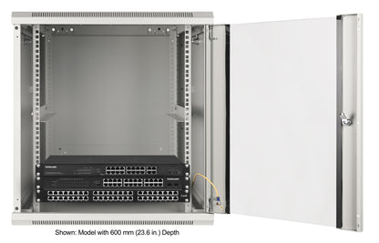 12U 19" Wall Mount Network Cabinet, Standard Line, 450 mm (17.7 in.) Depth, Gray Image 7